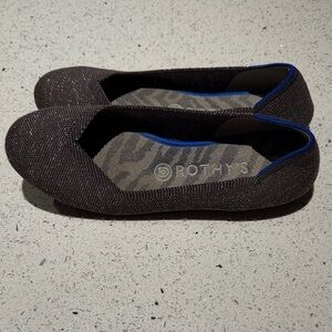 Grey/Silver Glitter Flats